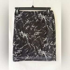 NWoT Forever 21 Black Marble Mesh Skirt Small